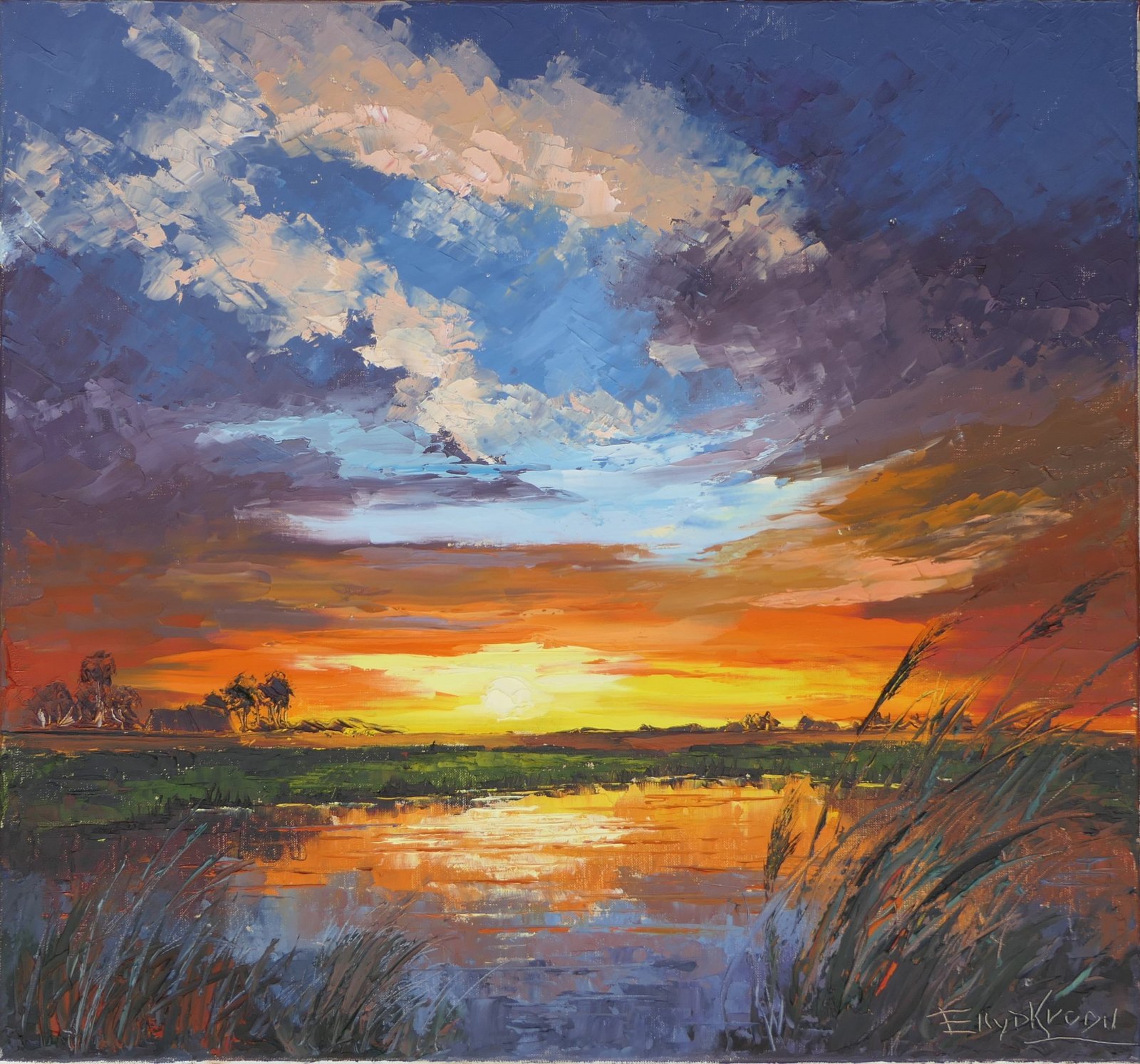 Zonsondergang Anna Paulowna (Reflectie)